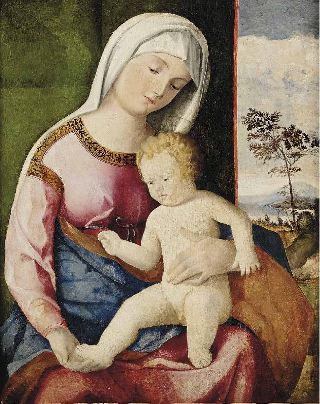 Giovanni Bellini La Madonna col Bambino Norge oil painting art